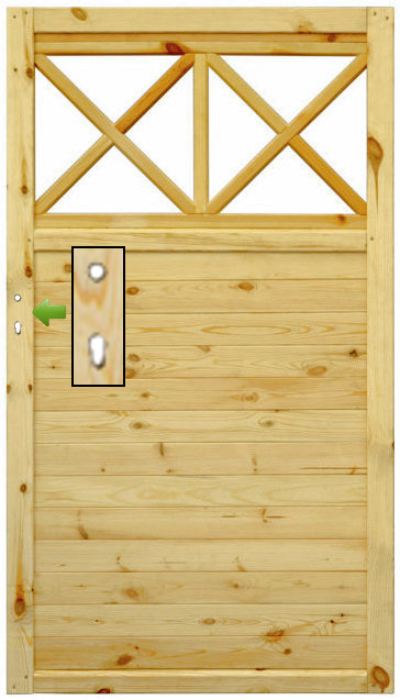 Sichtschutztür mit Schlossfräsung und Zierelement 01 Nikolaus Sichtschutz Holz Kesseldruckimprägniert ~ Sichtschutztür mit Schlossfräsung und Zierelement 01 Nikolaus