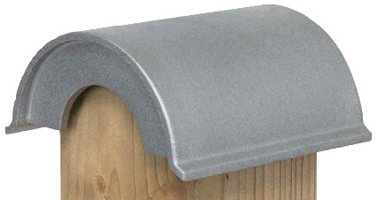 Pfostenkappe Runddach Aluminium Druckguss für 9x9 cm Pfosten mit passender Rundung