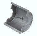 Unteransicht Pfostenkappe Runddach Aluminium Druckguss für 9x9 cm Pfosten mit passender Rundung