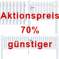 Aluminium-Staketenzaun, Tür und Staketentor-Set D-Profil, weiß Pulverbeschichtet, Aktionspreis mit 30% Rabatt zu UVP.
