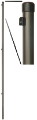 Pfosten anthrazit-metallic für Maschendrahtzaun, Stahl verzinkt und kunststoffbeschichtet, mit fest angeschraubten Spanndrahthaltern