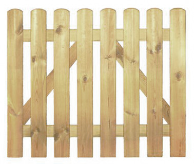 Staketenzauntür Premium, höhe 85cm, gerade, kesseldruckimprägniert, aus vorgetrocknetem Kiefernholz