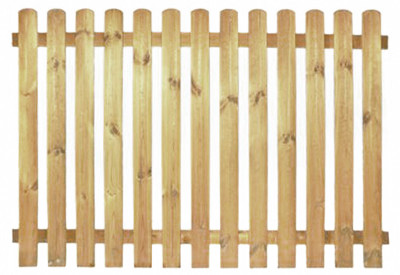 Staketenzaunfeld Premium, höhe 120cm, gerade, kesseldruckimprägniert, aus vorgetrocknetem Kiefernholz