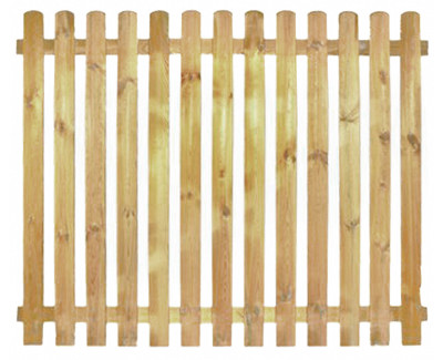 Staketenzaunfeld Premium, höhe 140cm, gerade, kesseldruckimprägniert, aus vorgetrocknetem Kiefernholz