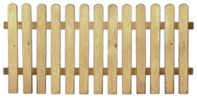 Staketenzaunfeld Premium, höhe 85cm, gerade, kesseldruckimprägniert, aus vorgetrocknetem Kiefernholz