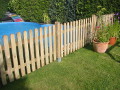 Staketen - Holzzaun Standard, 85cm gerade kdi, Garten zum Pool abgegrenzt zum Kinderschutz