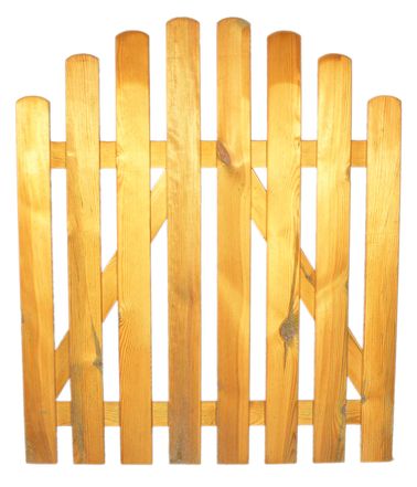 Türchen Kiefernholz kdi 120cm Bogenform oben, verschraubt