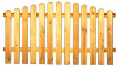 Zaunfeld Kiefernholz kdi 100cm Bogenform oben, verschraubt