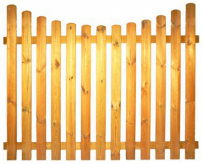 Zaunfeld Kiefernholz kdi 140cm Bogenform unten, verschraubt