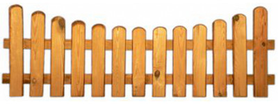 Zaunfeld Kiefernholz kdi 60cm Bogenform unten, verschraubt