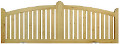 Rahmenschiebetor aus Holz, Modell Rom, kesseldruckimprägniert, mit vormontierten Laufrollen, passend zum Rahmenzaun