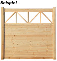 Bieispielbild eines verbauten Zierelementes 04 "Woi" 184cm Breit, gerade, naturbelassen