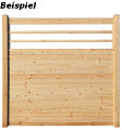 Bieispielbild eines verbauten Zierelementes 10 "Conny" 184cm Breit, gerade, naturbelassen