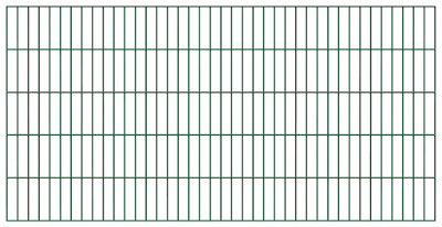 Doppelstabmatte 200cm, verzinkt und grün beschichtet, stabiles Zaunfeld aus verschweißten Stahlstäben mit Witterungsschutz