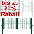 Doppelstabmattenzaun - System, Zaunfelder, Doppeltor, Tür, Pfosten und Zubehör. Alles zum eigenenen Gartenzaun
