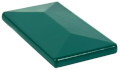 Pfostenkappe mit Überstand für Metallpfosten 4x6 cm - Alumiium Druckguss + grün beschichtet