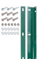 Winkelleiste-Set verzinkt + grün um Stabmatten an Torpfosten oder Wänden zu montieren
