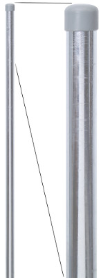 Zaunsystem Nexus / Eleganz betonier-Rundpfosten 34mm, MetallPfosten mit feuerverzinkter Beschichtung für Stabmattenzäune