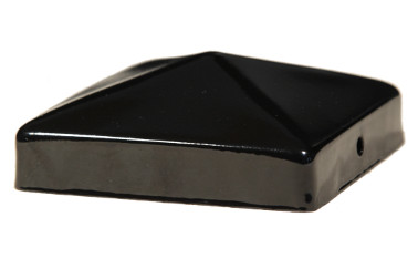 Pfostenkappe Pyramide (schwarze Pulverbeschichtung + verzinkt) 9x9 cm