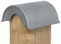 Pfostenkappe Runddach Aluminium Druckguss für 9x9 cm Pfosten mit passender Rundung